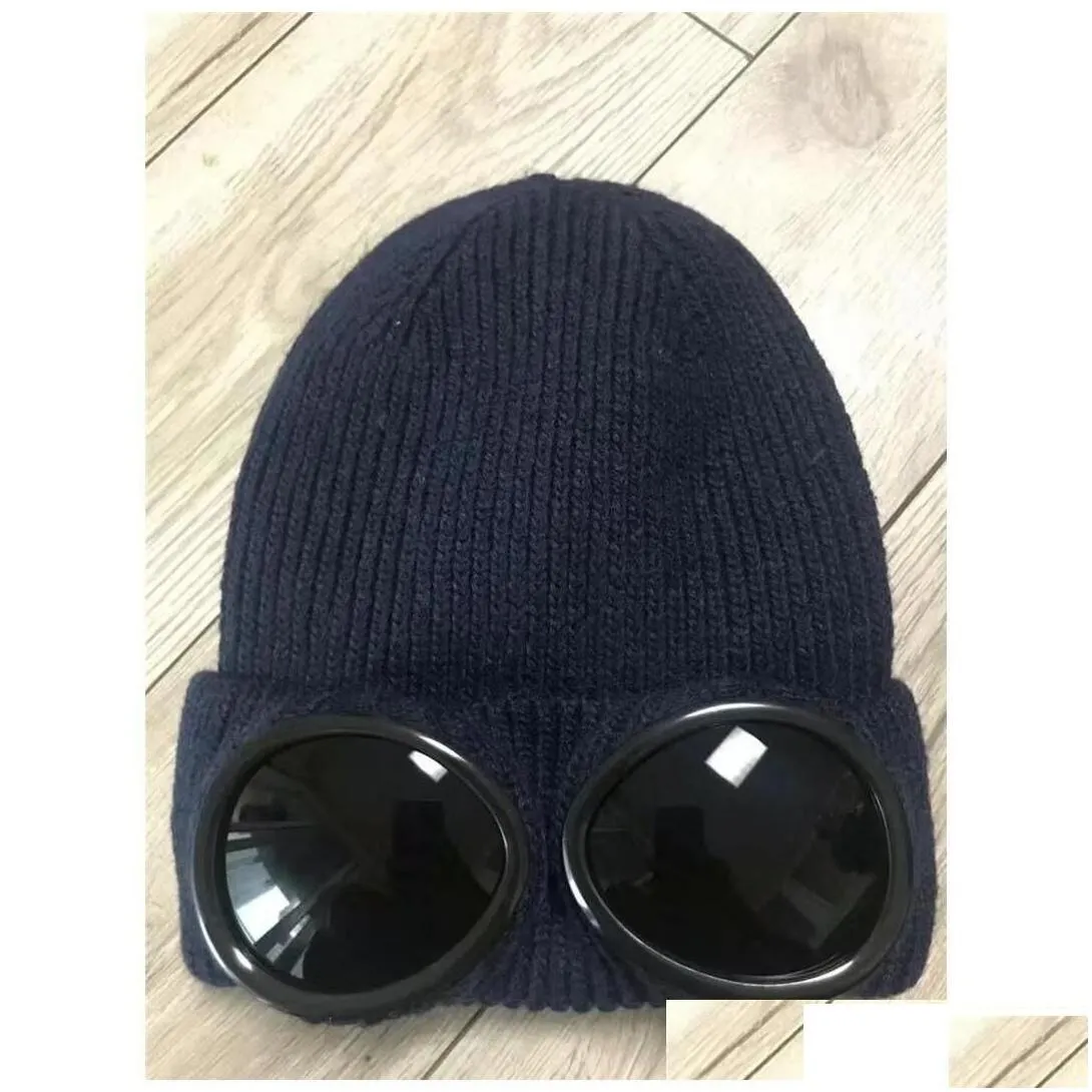 beanies two glasses  autumn winter warm ski hats knitted thick skl caps hat goggles beanies2856774 sports outdoors a drop
