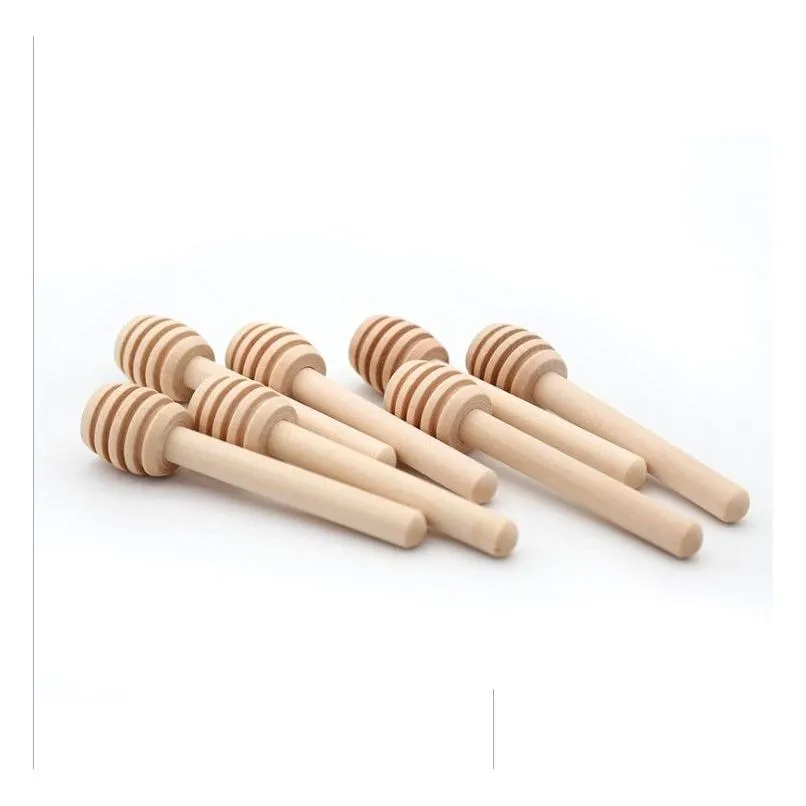 wooden honey stick dippers honey stir rod honey dipper 8 cm kitchen tool