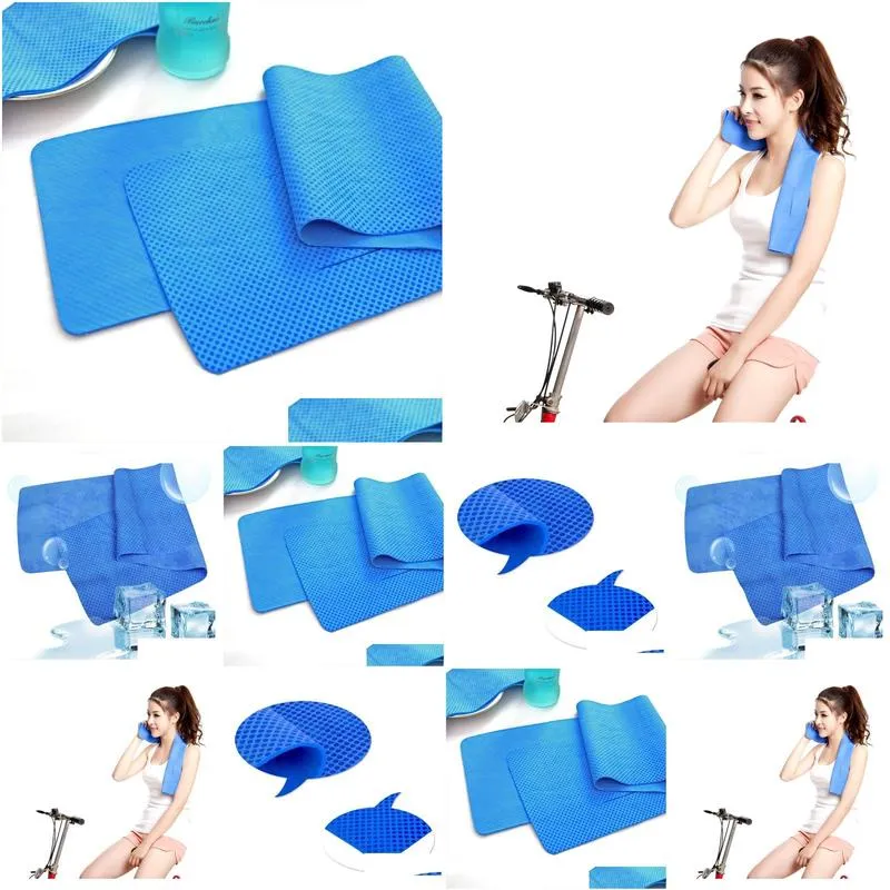 cold towel exercise sweat summer ice towel 80x16cm sports cool towel pva hypothermia cooling