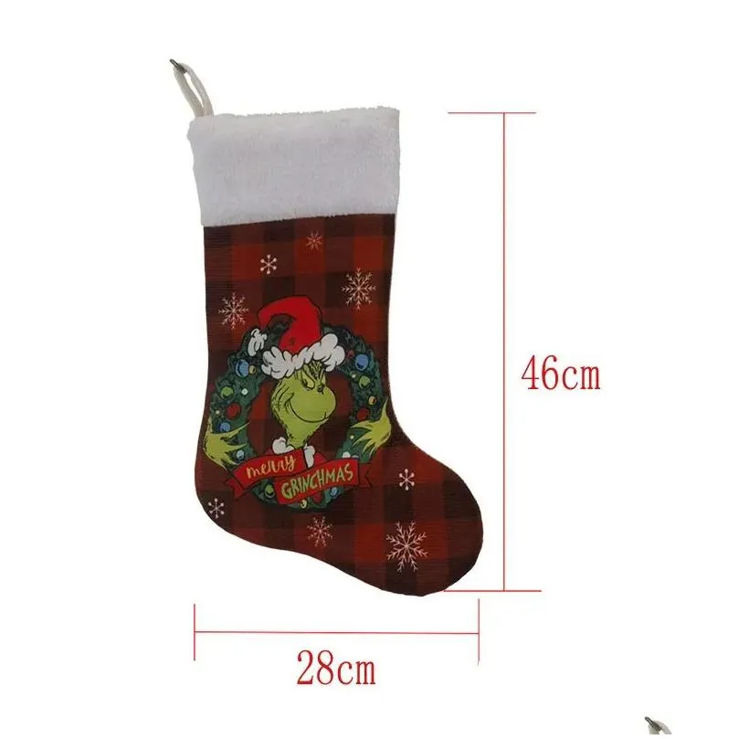 Christmas Decorations S Christmas Stockings 18 Inch Large Stocking Kit Decorations Holiday Ornaments Decor Home Indoors Drop Delivery Dhxuz