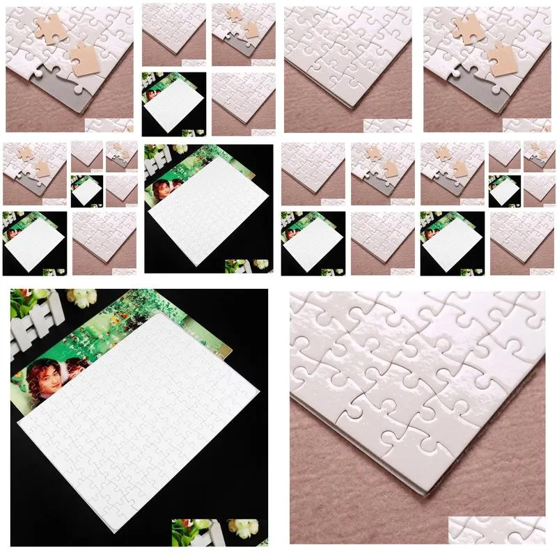 wholesale a4 sublimation blank puzzle 120pcs diy craft heat press transfer crafts jigsaw puzzle white in stock