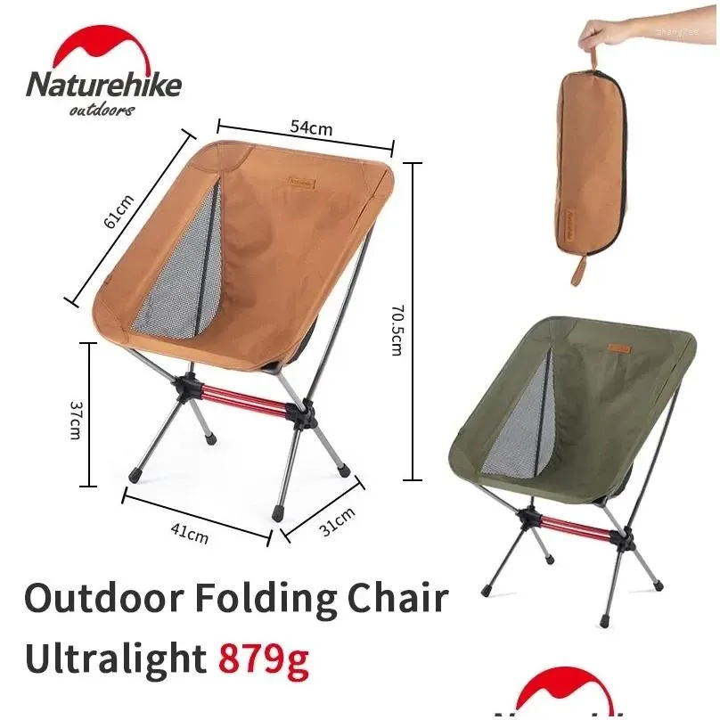 camp furniture naturehike yl08 outdoor folding chairs recreational beach camping fishing aluminum alloy moon chair