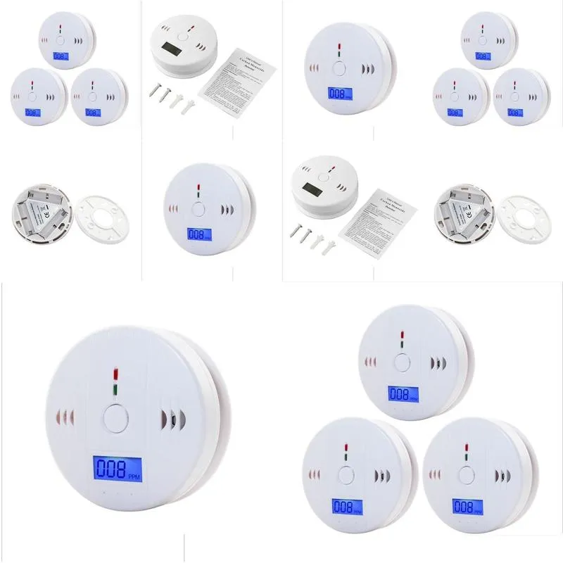 wholesale carbon analyzers co carbon monoxide tester alarm warning sensor detector gas fire poisoning detectors lcd display security surveillance home safety