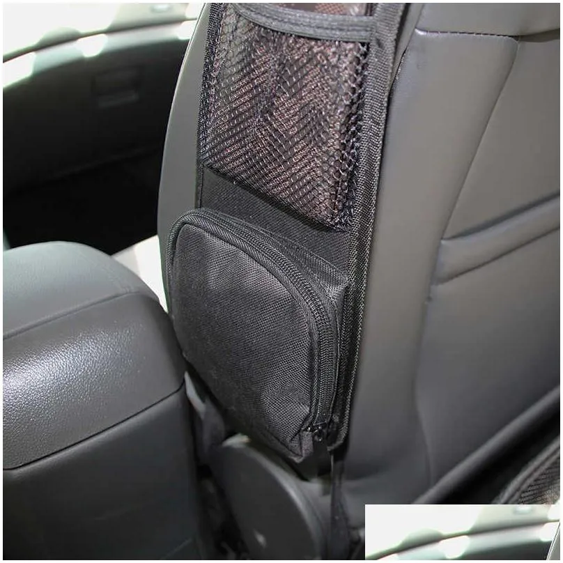 new car seat organizer auto seat side storage hanging bag multi-pocket drink holder mesh pocket car organizer interior accessorie