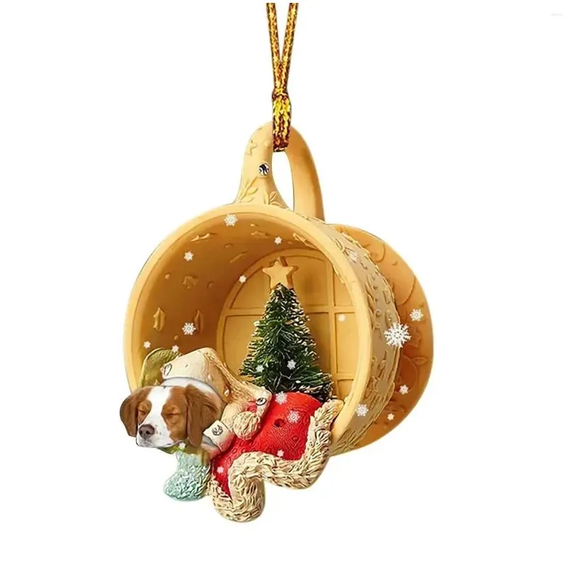 christmas decorations 1pcs tree pendant cute dog animal drop ornament year festive party supplies room decoration xmas gift 2024