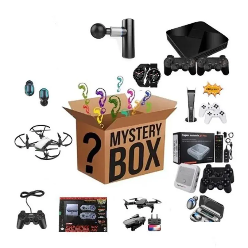 lucky bag mystery boxes there is a chance to open game controller mobile phone cameras drones game console smart watch earphone more