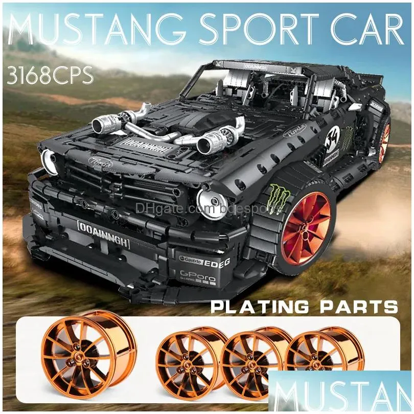 Novelty Items Items 20102 Technic Car 1965 Fords Mustang Hoonicorn V2 18 Compatible With Moc22970 Muscle Building Blocks Kids Toys Dro Dhp5A