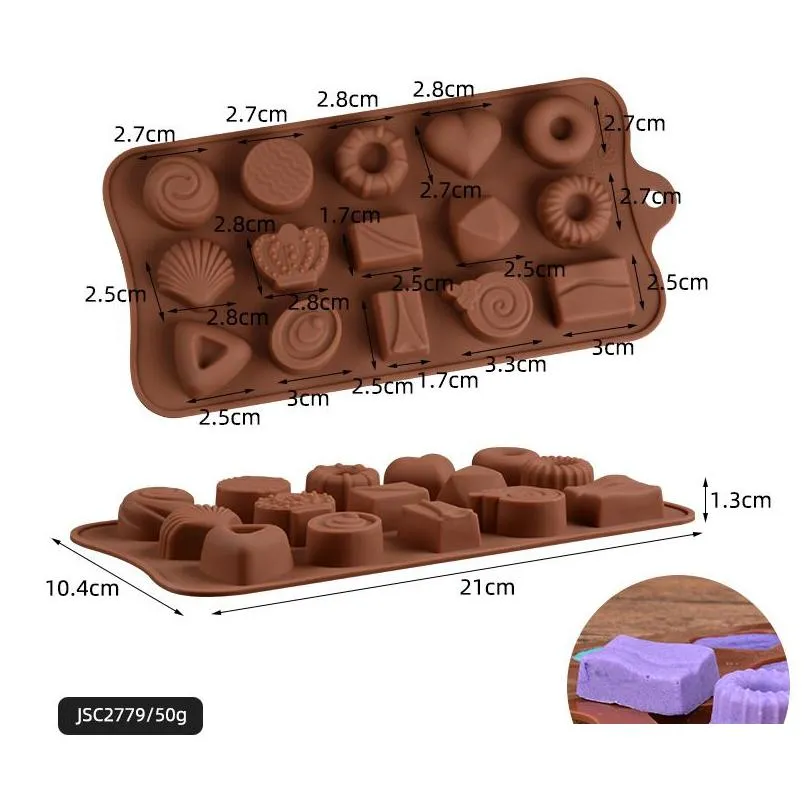 multiple style chocolate cake mold silicone cake fondant molds for baking diy tool 12857