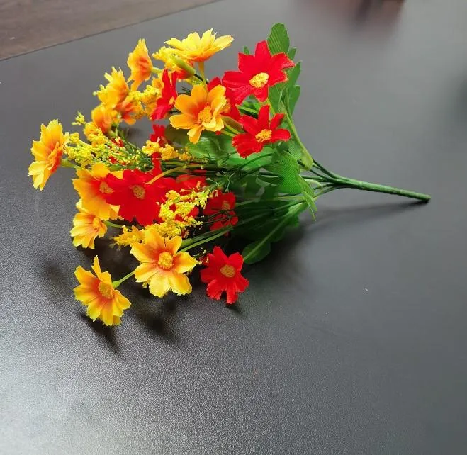 chengdu simulation chrysanthemum 7 fork 28 flowers mixed color simulation jump orchid boutique flower silk flower bouquet