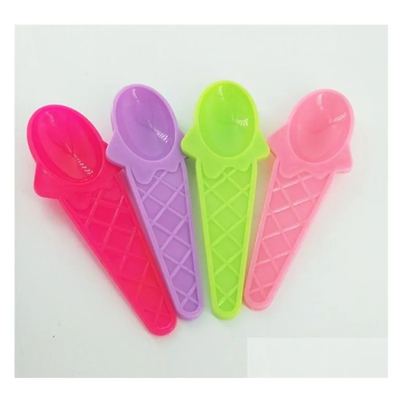 ice cream spoon plastic dessert yogurt cake spoon summer children kids birthday party supplies