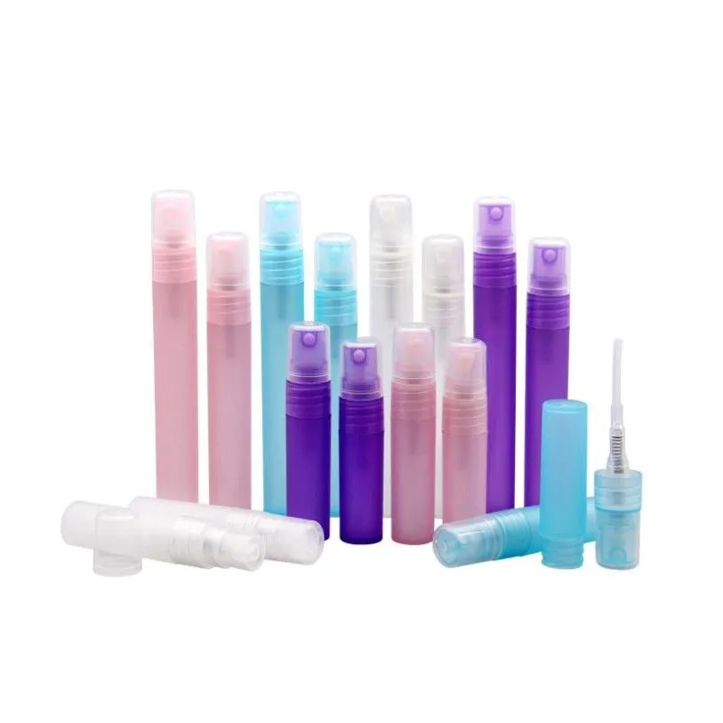 wholesale 3ml 5ml 8ml 10ml plastic frosted perfume atomizer spray perfume bottle atomizer refillable pump bottles