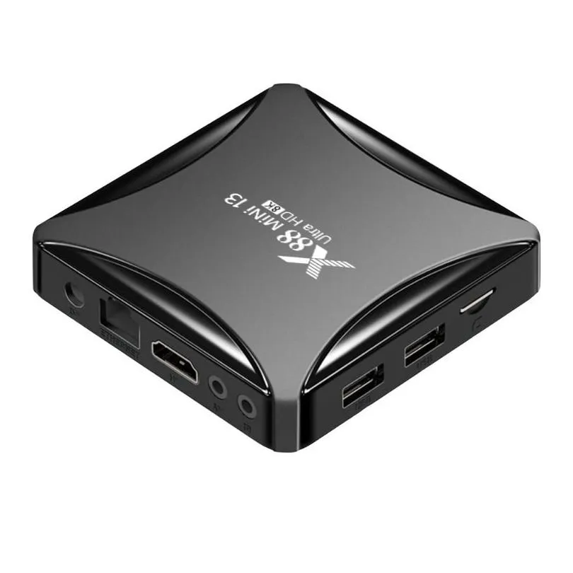 x88 mini 13 smart tv box android 13.0 rk3528 8k hd 2.4g 5g dual wifi 2gb 16gb set top box media player 4gb 32gb