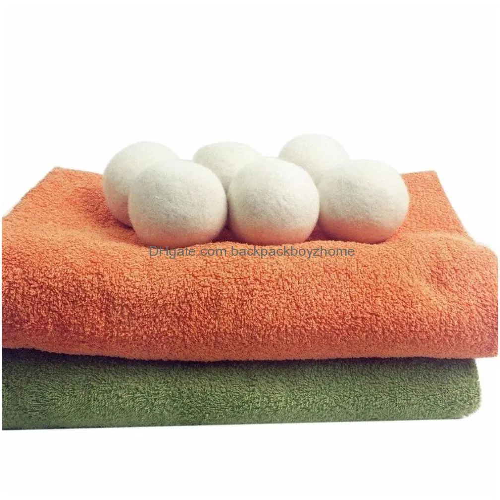  7cm reusable laundry clean ball natural organic laundry fabric softener ball premium organic wool dryer balls xu