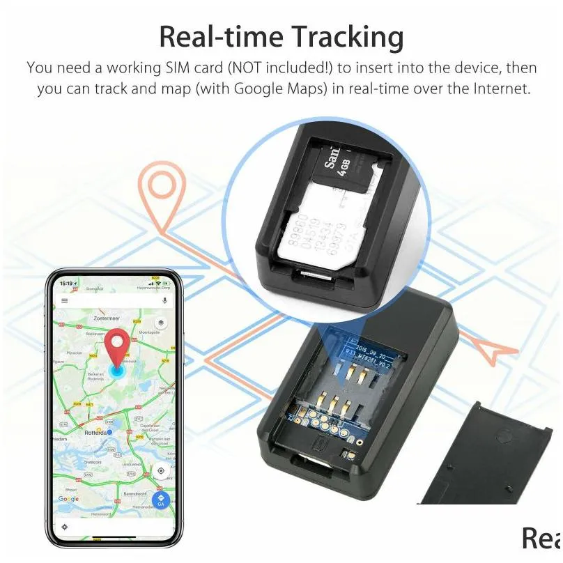  mini find lost device gf-07 gps car tracker real time tracking anti-theft anti-lost locator strong magnetic mount sim message