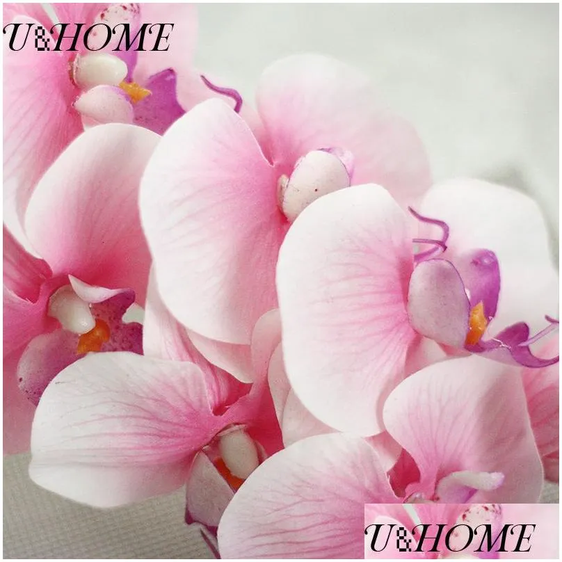  artificial phalaenopsis latex orchid flowers real touch for home wedding mariage decoration fake flores accessories bulk