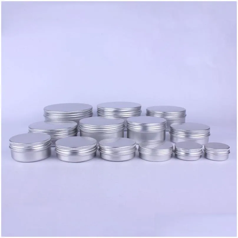 wholesale different size empty containers container aluminium jar tea cans aluminum box cases makeup empty lip gloss jars cosmetic jars