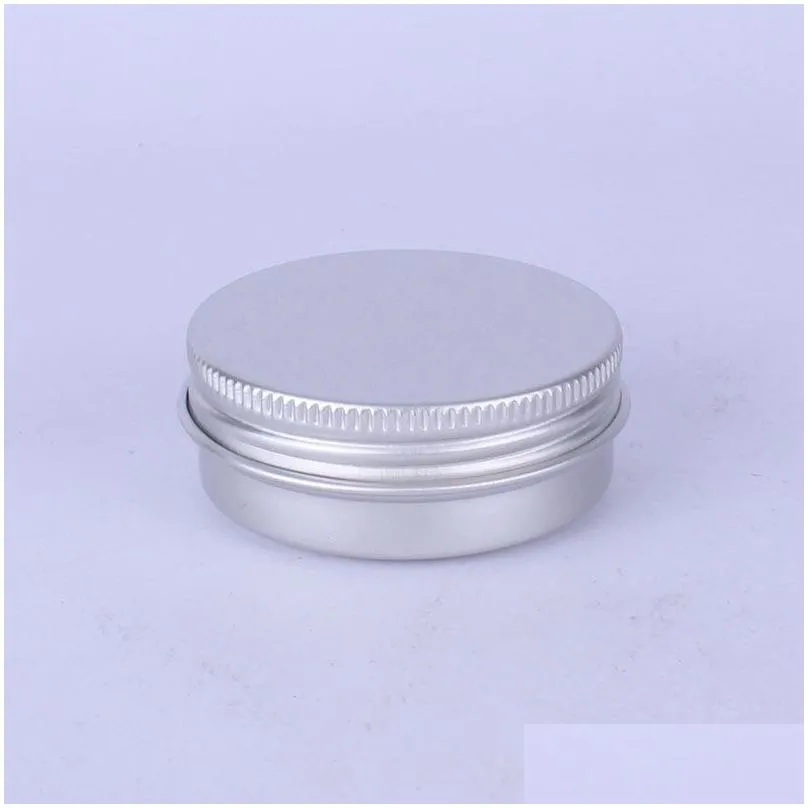 wholesale 30g aluminum cream jars with screw lid cosmetic case jar 30ml aluminum tins aluminum lip balm container