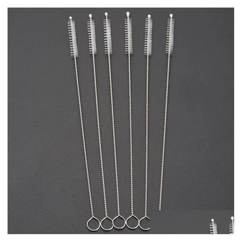 200x50x10mm stainless steel wire straw cleaner cleaning brush straws cleaning brush bottle brush epacket 