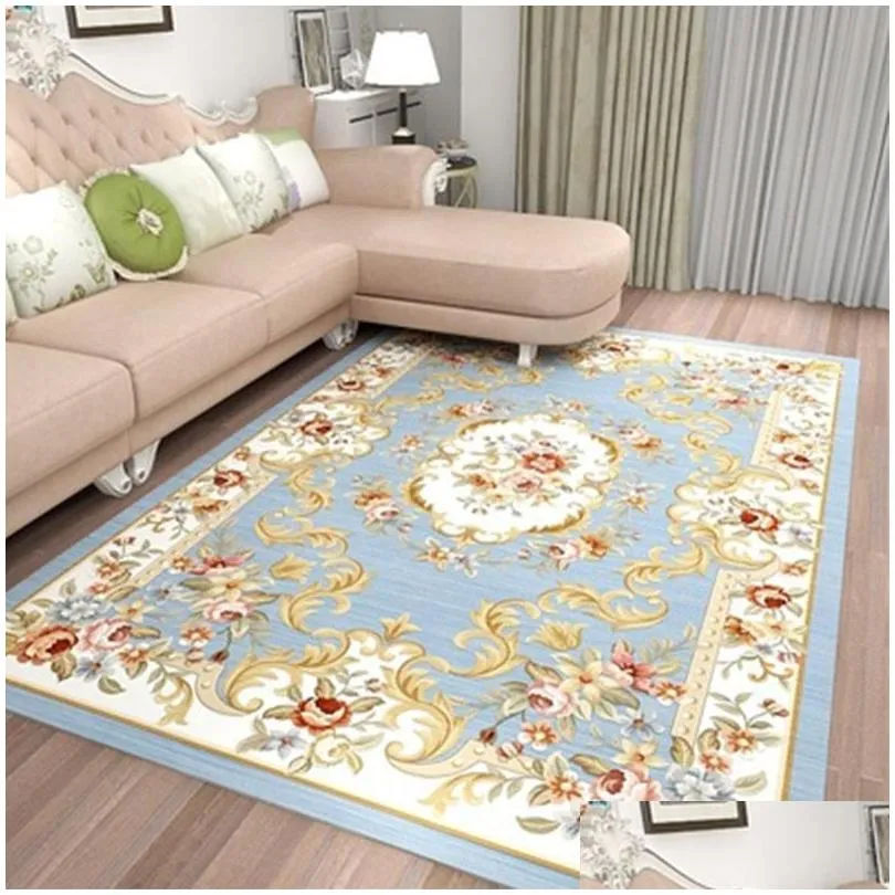 Carpets European Carpet Living Room Retro  Floral Rug Turkish Home Decor Ethnic Large Rugs 160X230 Non Skid Washable Drop Deli Dhelo