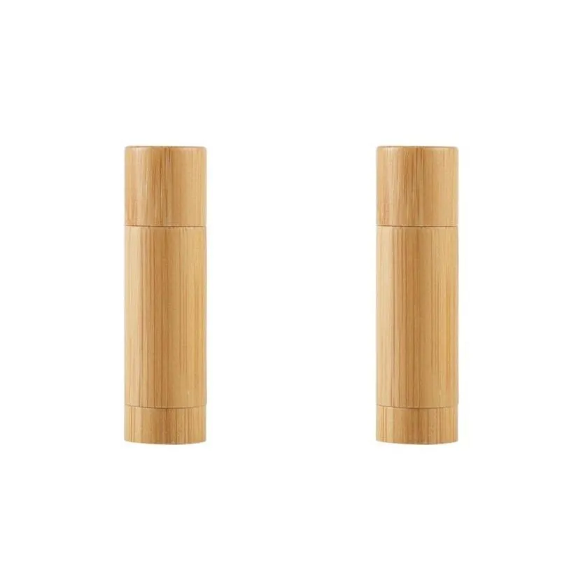 wholesale 5g packing bottles wholesale eco friendly empty bamboo lip balm tube lipstick for cosmetic