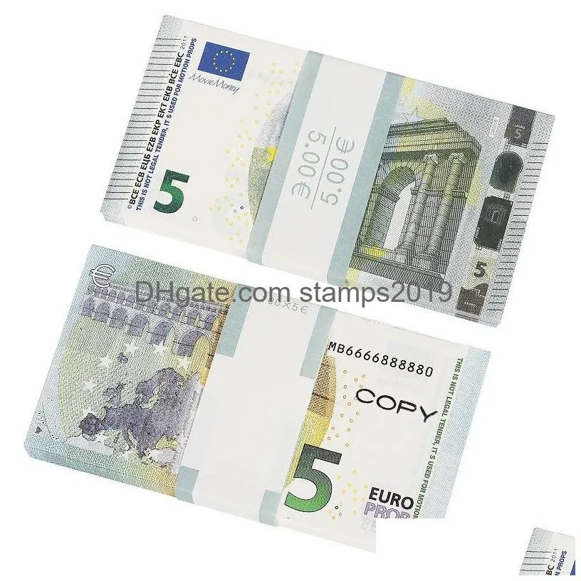 50% size prop money copy festive party supplies toy euros party realistic fake uk banknotes paper money pretend double sided