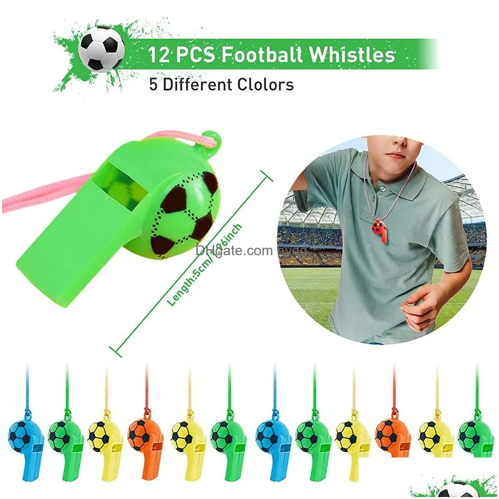 collectable 2022 world cup soccer cheer set with wristband sticker whistle keychain for kid pinata party favors sjb