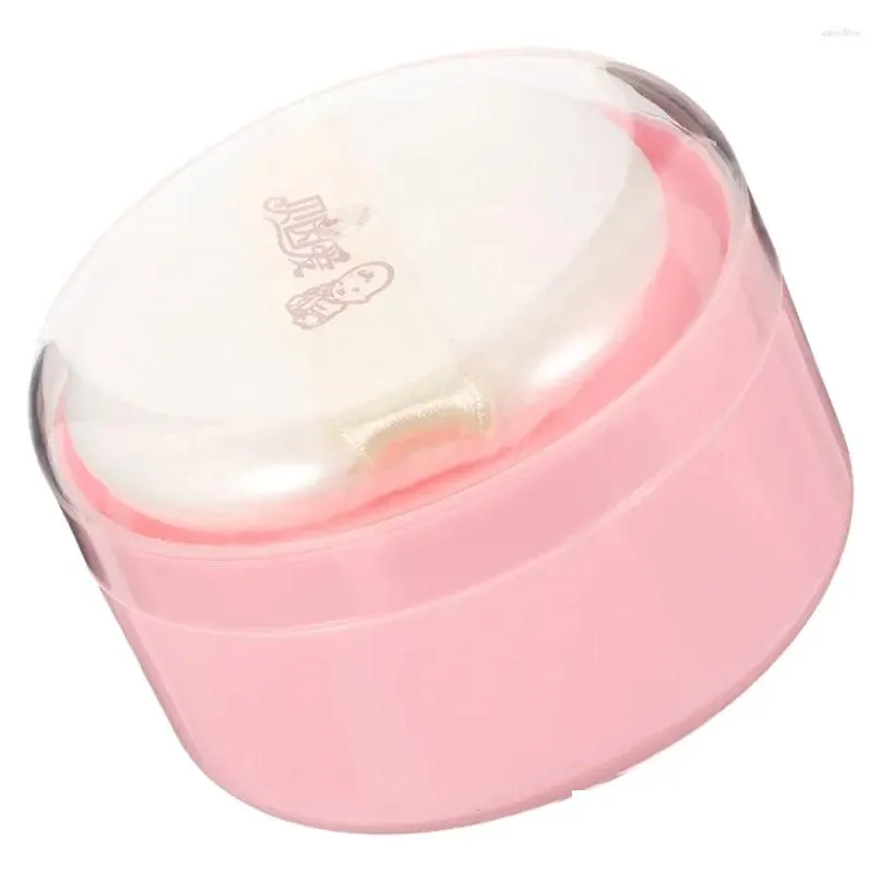 makeup sponges body powder puff box loose container portable baby storage holder with