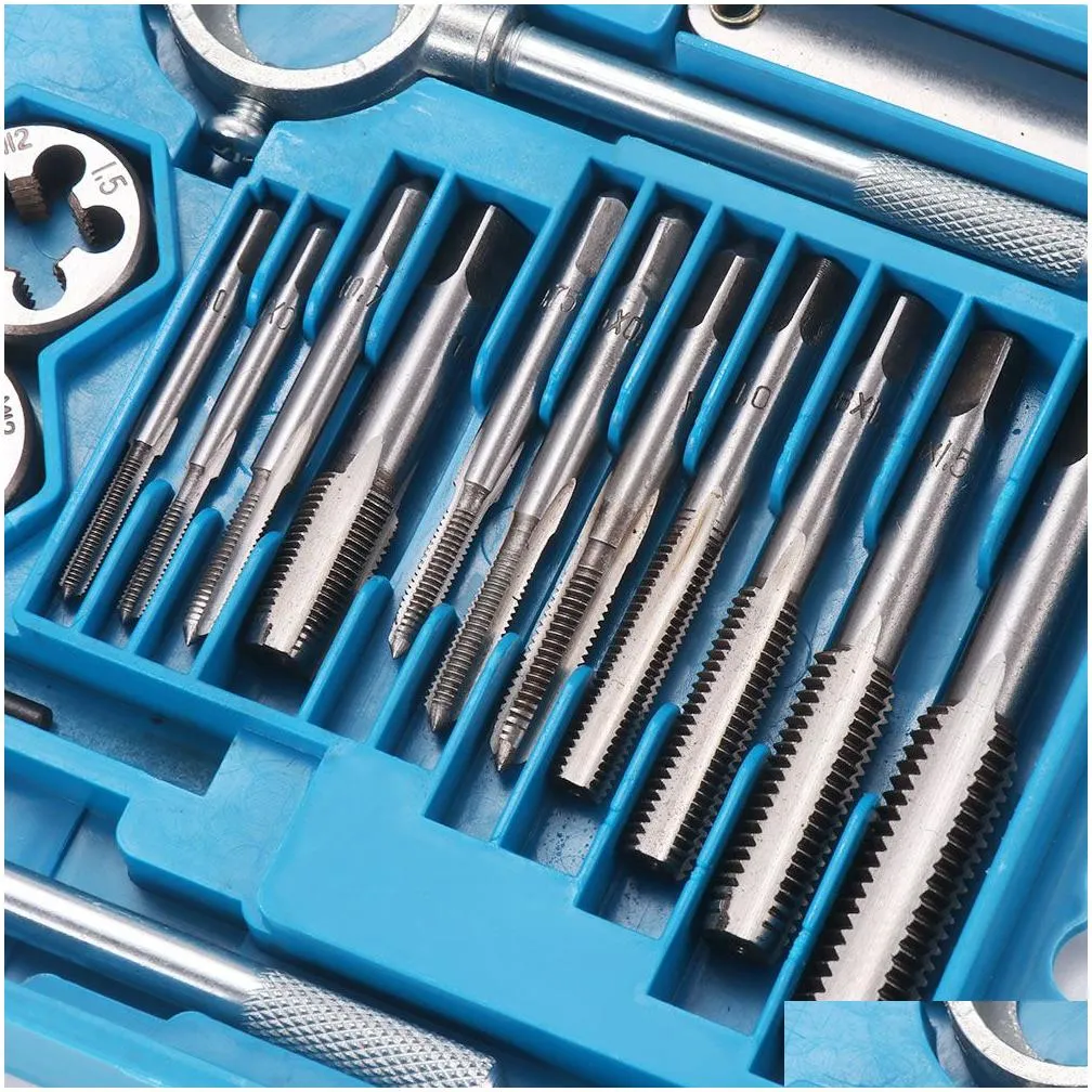 hand tools 20/40pcs high quality tap and die set metric thread tap and dies adjustable diy kit wrench