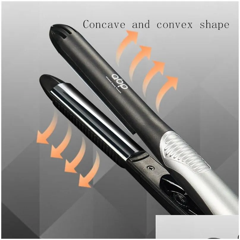 curling irons abp arc splint u clip for men`s short hair fluffy texture small concave and convex barber shop curling rods u patt110v 240v