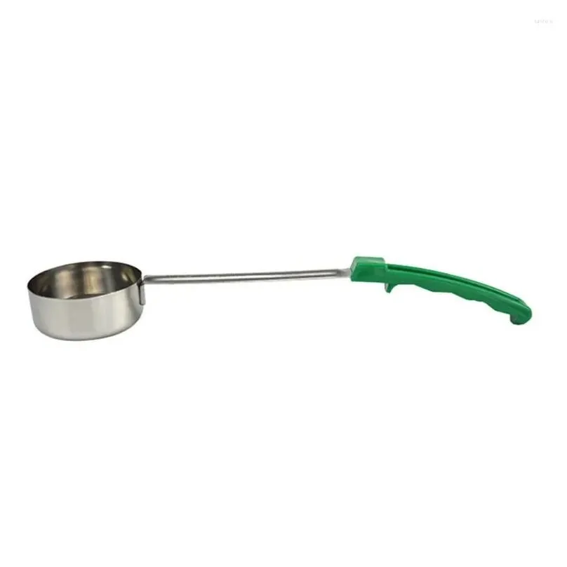 measuring tools pizza spread sauce ladle rubber handle flat bottom kitchen cooking spoon stainless steel stir soup -4 oz