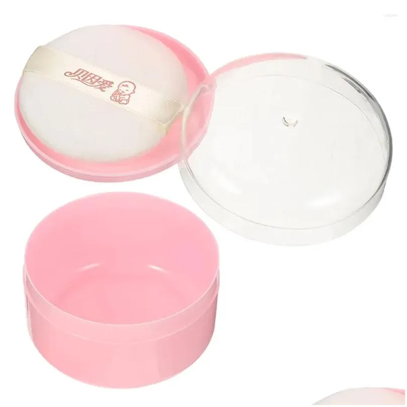 makeup sponges body powder puff box and container portable baby case loose synthetic sponge empty