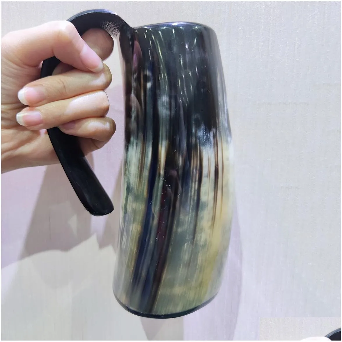 Mugs Handmade Ox Horn Mug Crafts Whiskey S Glasses Cup Wine Drinking Coffee Tea Drop Selling Wholesale 230220 Drop Delivery Dhh21