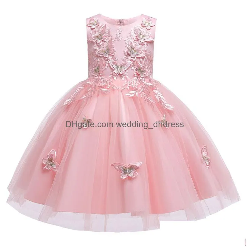 In Stock Flower Girl Dresses Girls Kids For Elegant Princess Dress 2021 Summer Wedding And Party Children Gown Costume1 Drop Deliver Dhtde