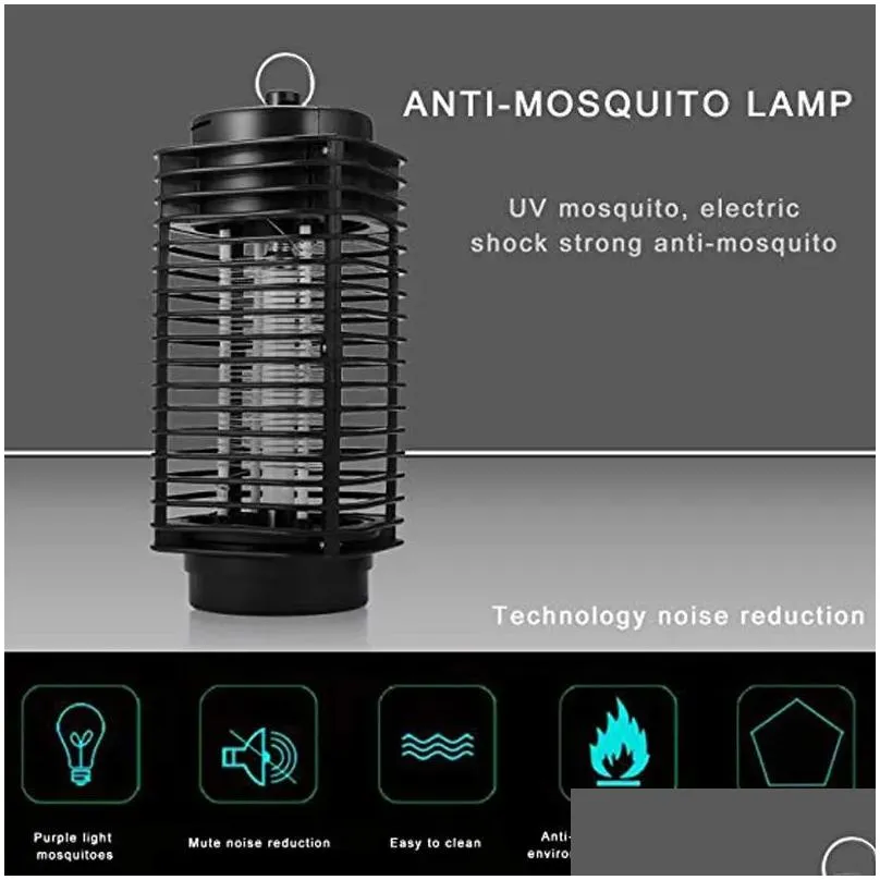 electronic mosquito trap lamp strong mosquito repeller against insect zapper bug fly stinger pest uv night electric fly trap light