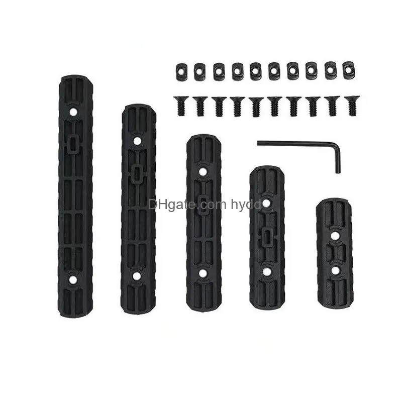 accessories tactical 5pcs/ set l m-lok picatinny rail 5 7 9 11 13 slots mlok scope mount weaver nylon picatinny side rails parts