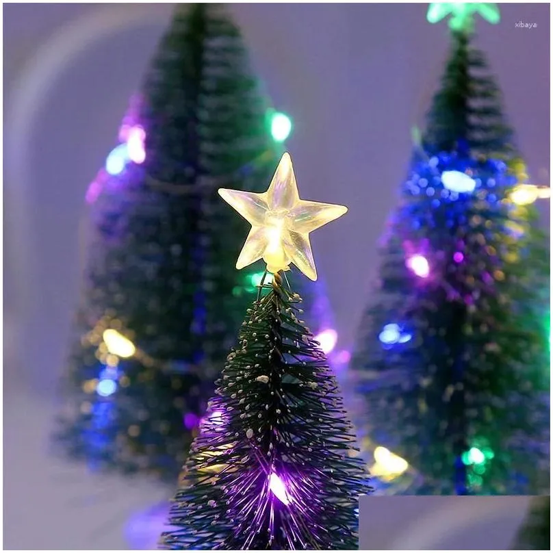 christmas decorations 2024 luminous mini trees beautiful small artificial xmas desk home