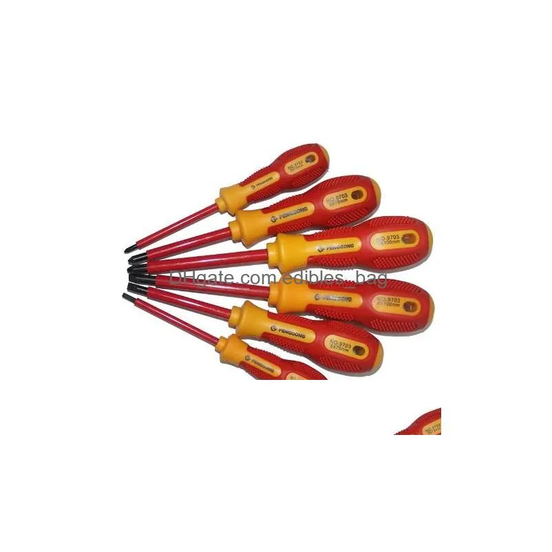 7 in 1 high-voltage insulation screwdriver set multi-bit tools repair torx slotted electric screwdriver with ratchet screwdriver set
