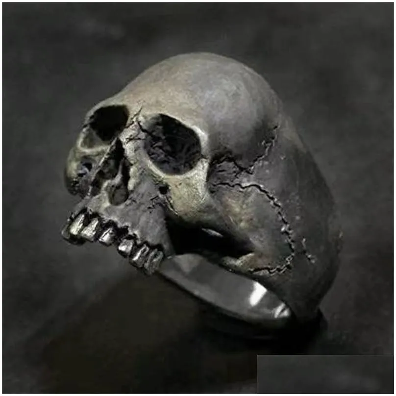 band rings for men skull ring male rock gothic punk jewelry male gift wholesale