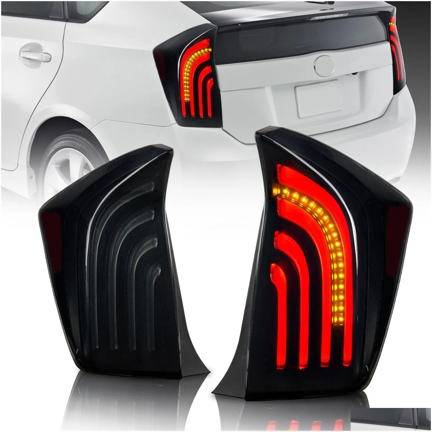 car led tail light dynamic reversing brake lights for  prius 20 10-20 15 led taillight assembly