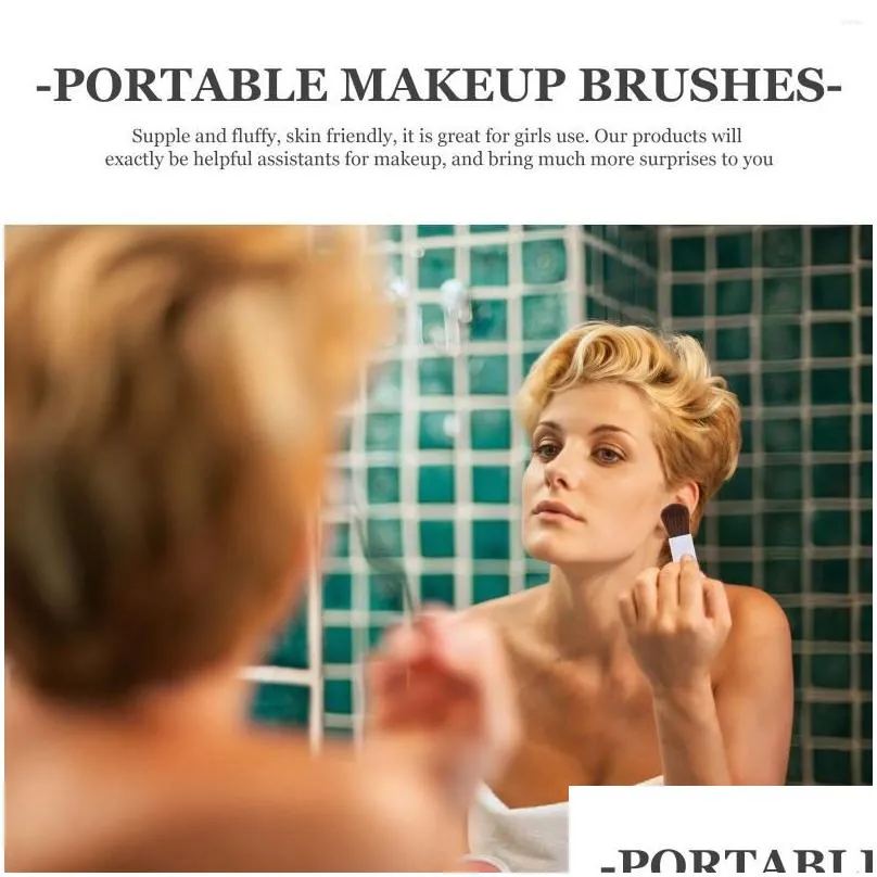 makeup brushes flat blush brush travel foundation small for cheeks pvc lady tools