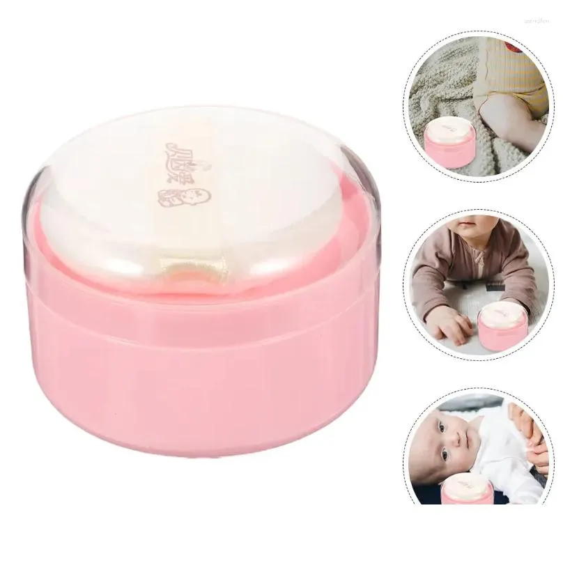 makeup sponges body powder puff box loose container portable baby storage holder with