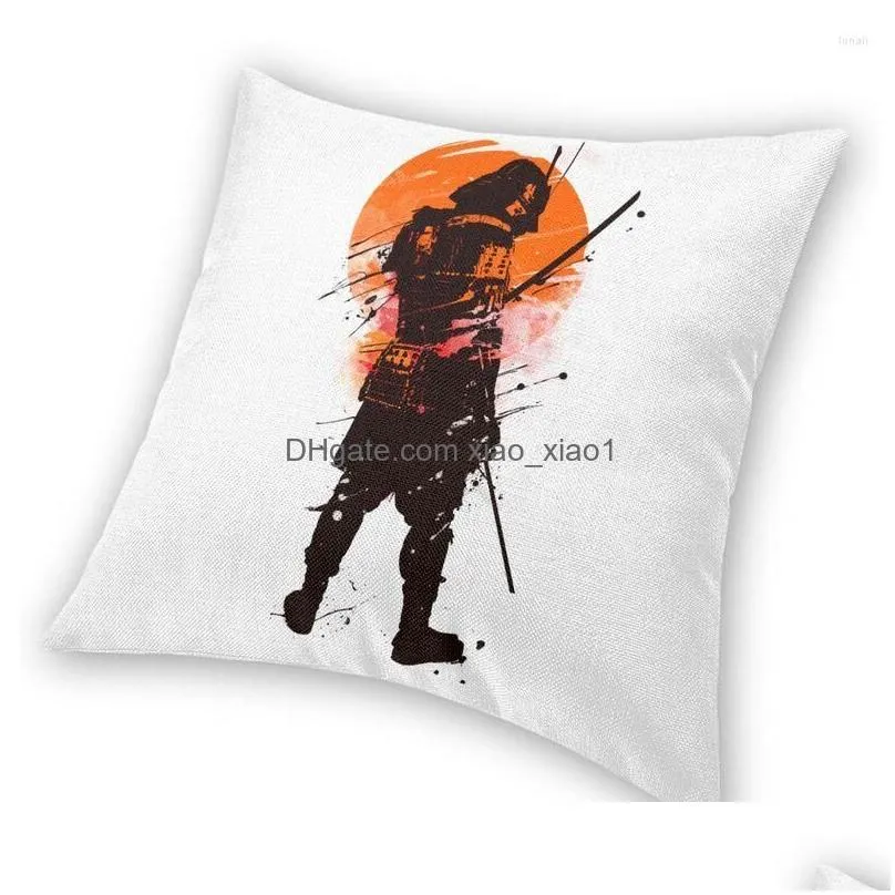 pillow last samurai standing warrior cover 45x45 home decor 3d print japanese virtues bushido throw for living room