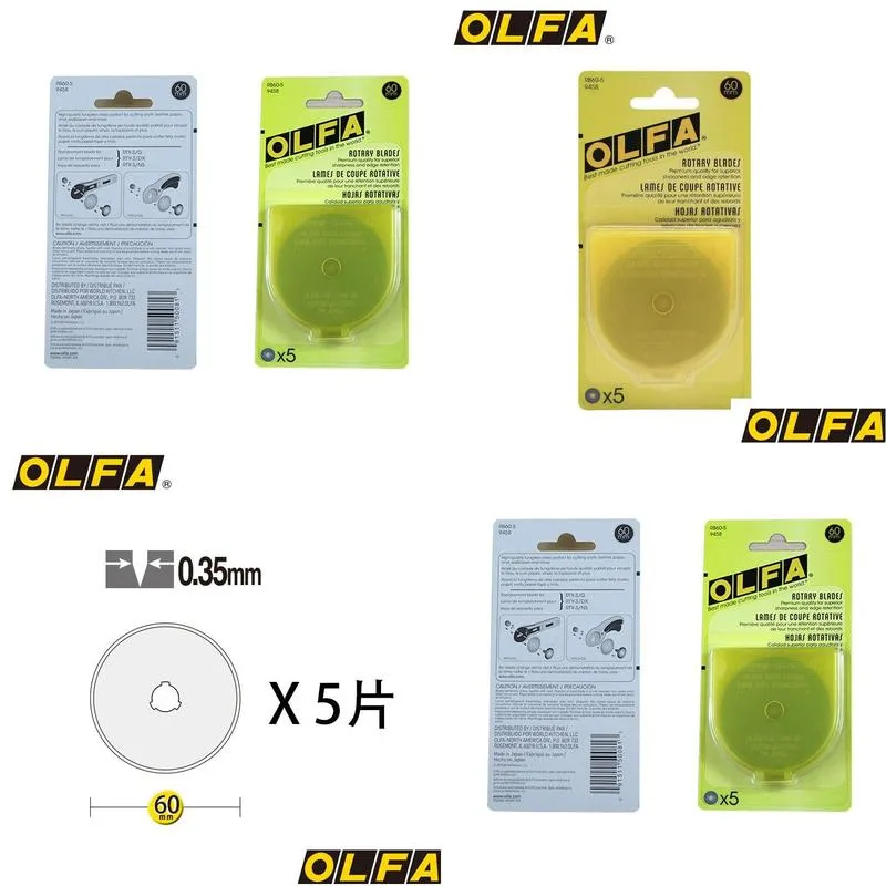 olfa rb60-5 rotary blade refill 60mm rotary replacement blades(5pcs)