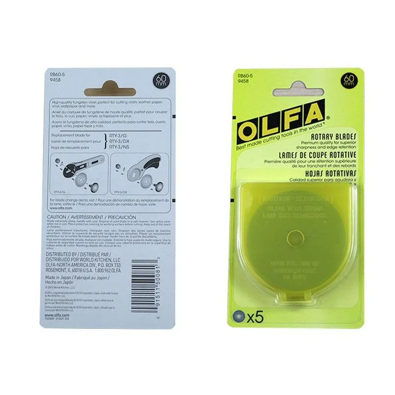 olfa rb60-5 rotary blade refill 60mm rotary replacement blades(5pcs)