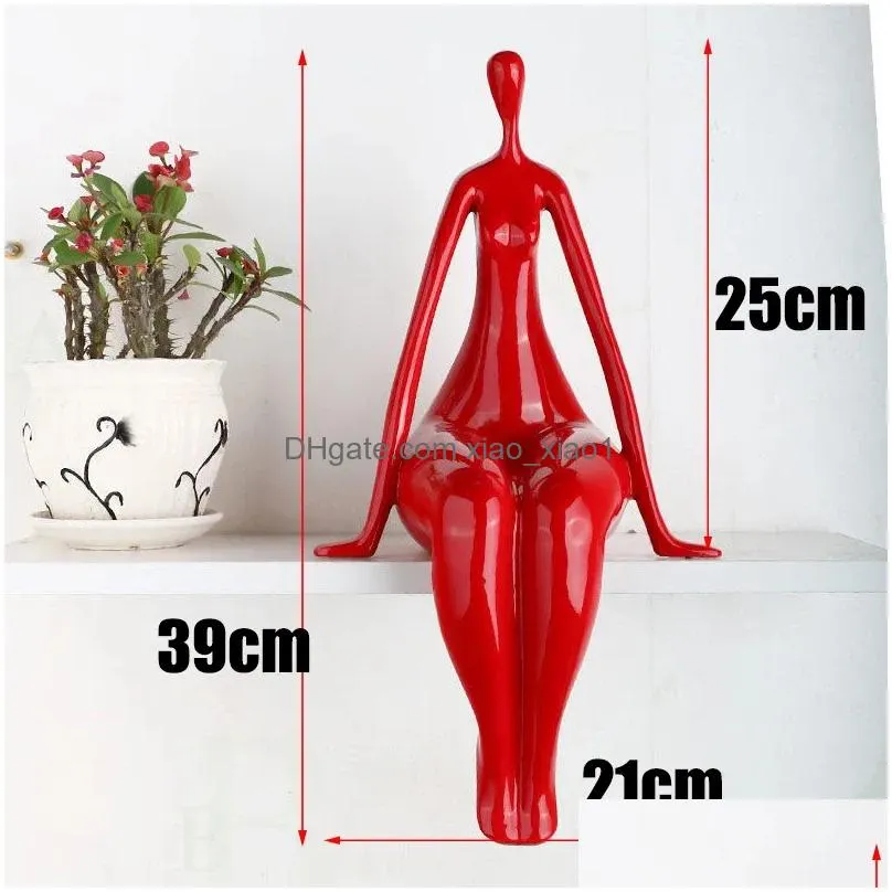 decorative figurines modern abstract female nude figurine minimalist resin body art sculpture yoga model statue gift and craft
