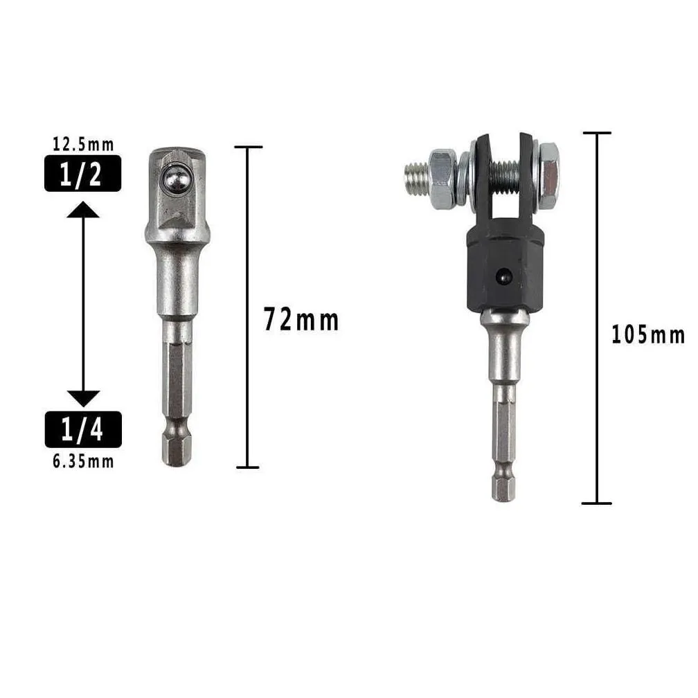 new 1/2 inch scissor jacks adaptor drive impact wrench adapter tool jack shear chrome vanadium steel adapter steel ball joint rod