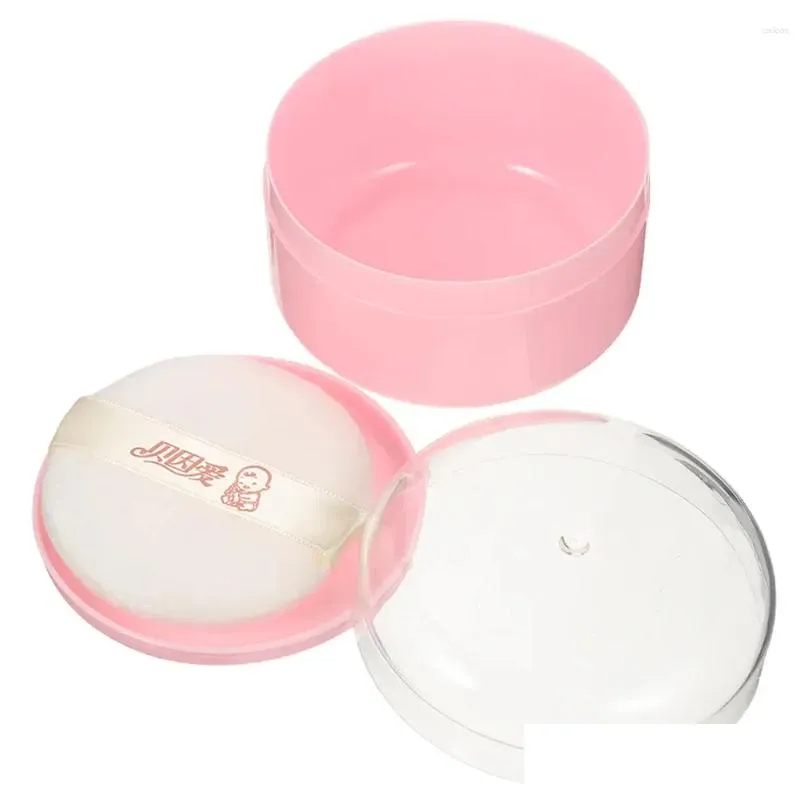 makeup sponges body powder puff box and container portable baby case loose synthetic sponge empty