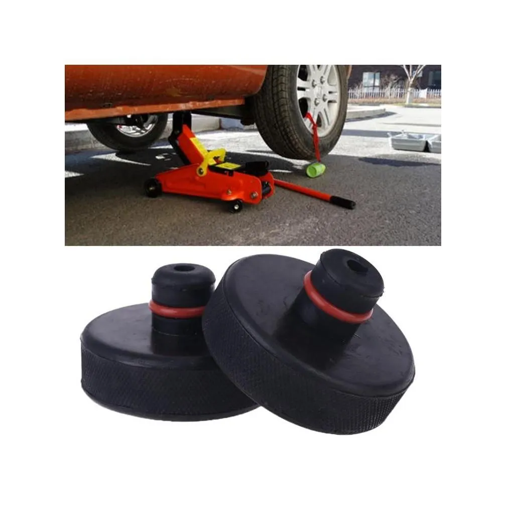 4pcs car black rubber jack lift point pad adapter for tesla model 3/s/x tool chassis jack kit auto styling accessories