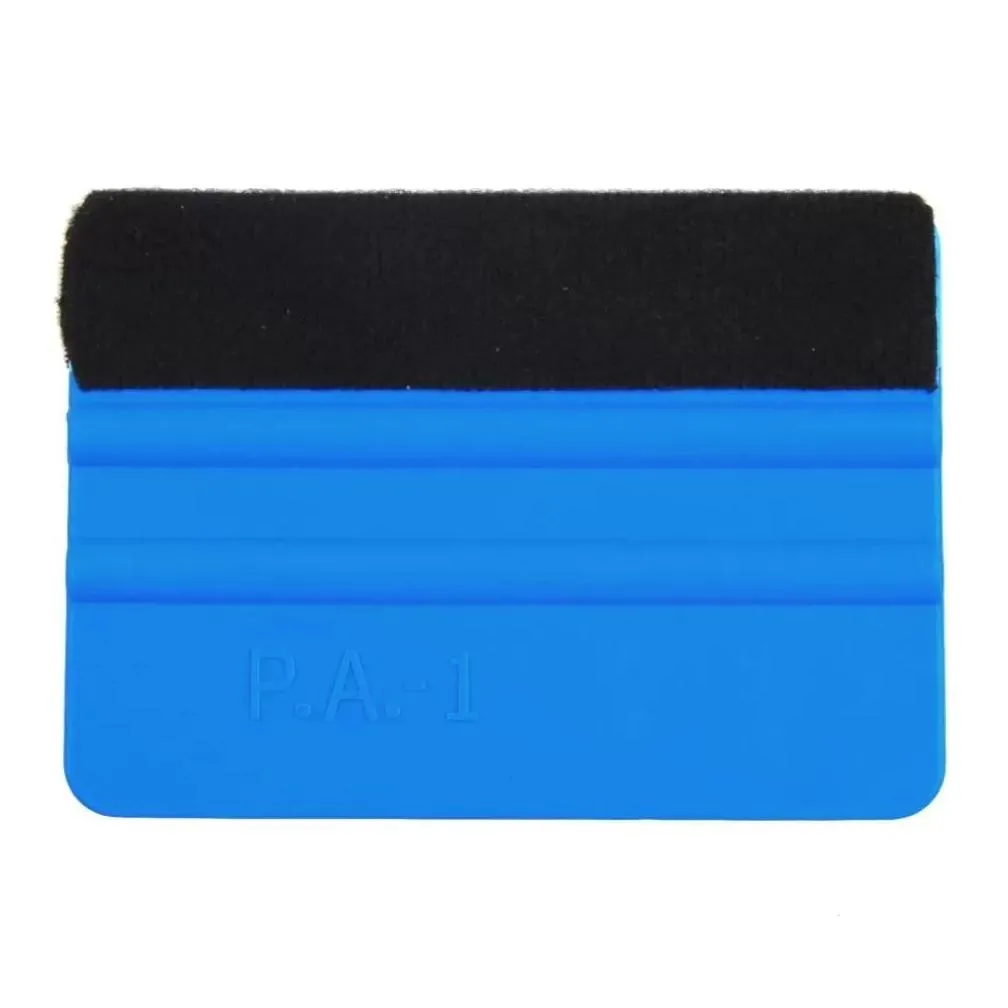 car vinyl film wrapping tools scraper squeegee with felt soft edge wall paper scraper mobile screen protector install care cleaning tool blue