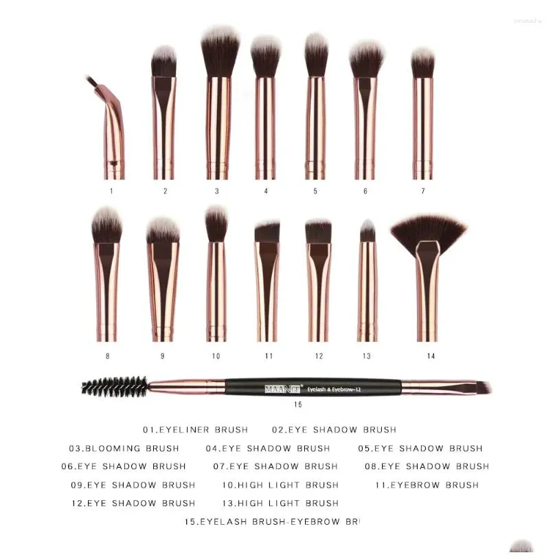 makeup brushes synthetic bristles eye shadow brush long-lasting tools eyelash easy to use soft essentials